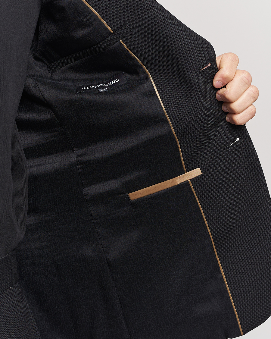 Heren | Blazers | J.Lindeberg | Hopper Active Hopsack Blazer Black