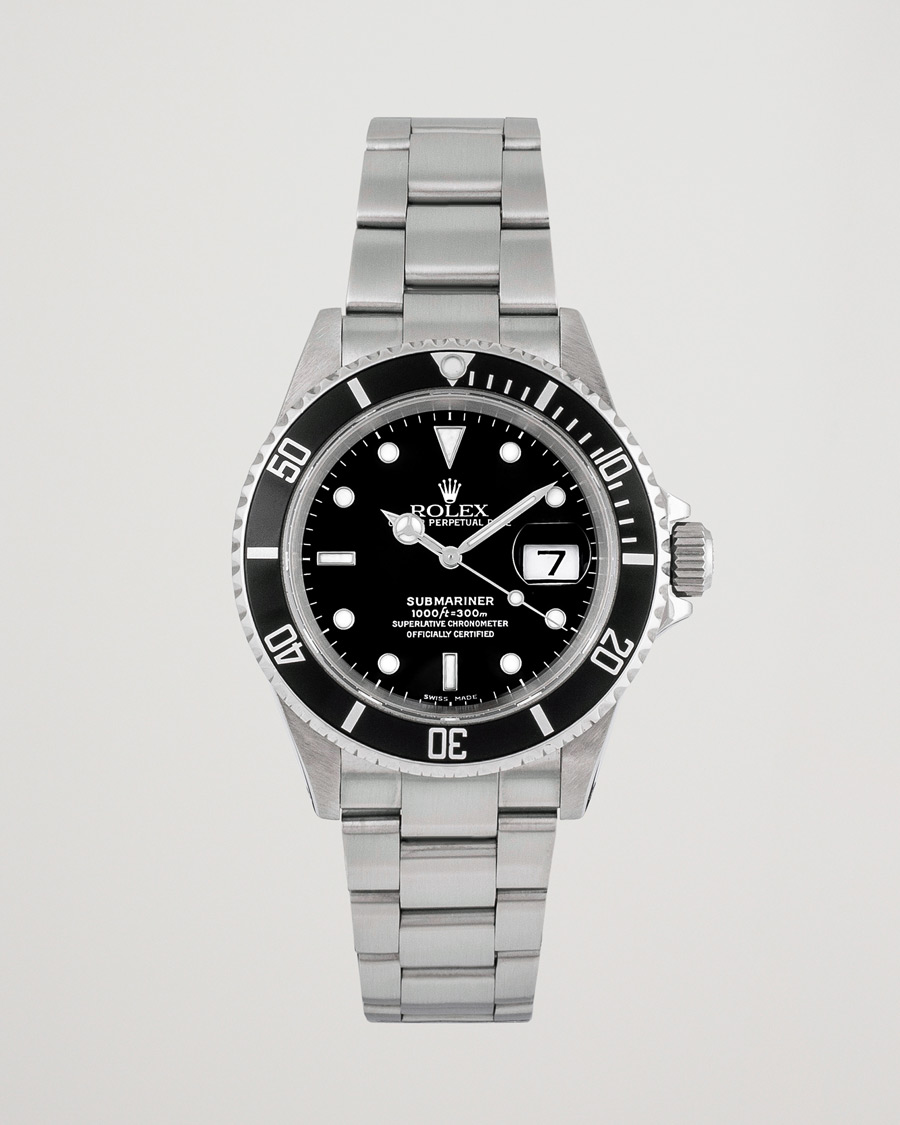Heren | Rolex Pre-Owned Submariner 16610 Oyster Perpetual Silver | Rolex Pre-Owned | Submariner 16610 Oyster Perpetual Silver