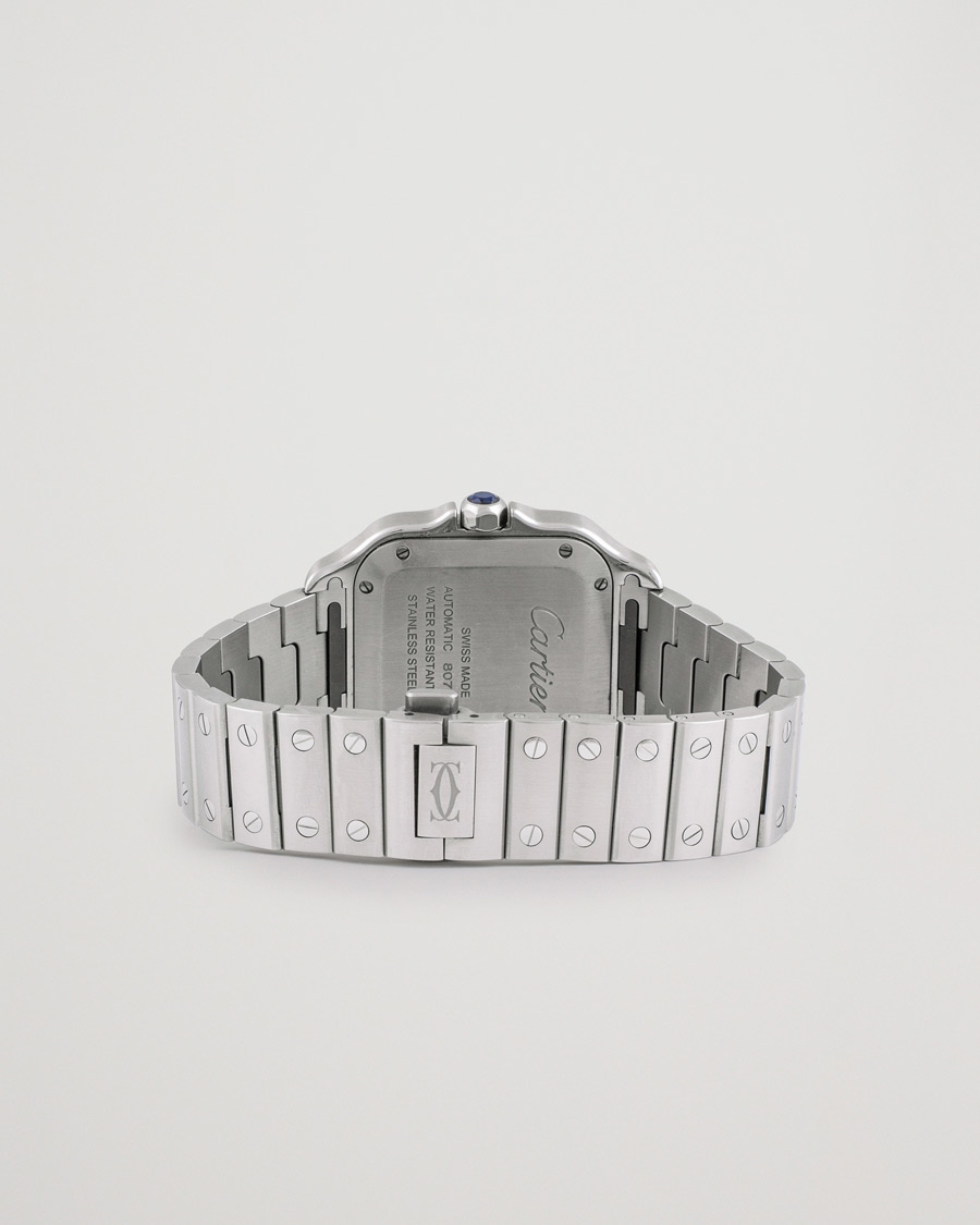 Heren | Cartier Pre-Owned Santos De Cartier Steel WSSA0029 Silver | Cartier Pre-Owned | Santos De Cartier Steel WSSA0029 Silver