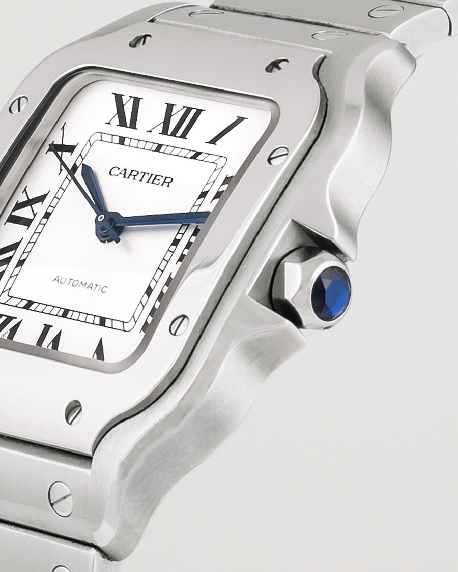 Heren | Cartier Pre-Owned Santos De Cartier Steel WSSA0029 Silver | Cartier Pre-Owned | Santos De Cartier Steel WSSA0029 Silver