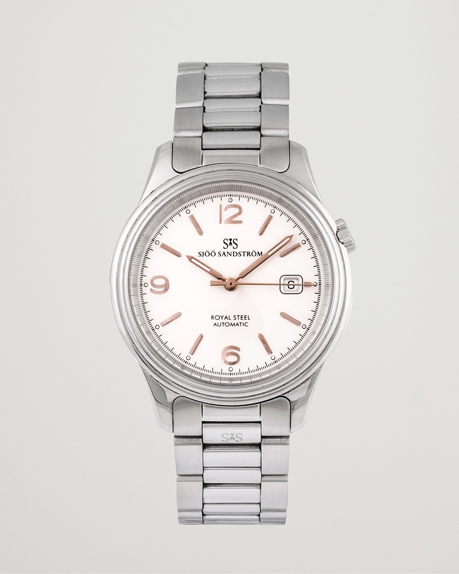 Heren | Sjöö Sandström Pre-Owned Royal Steel Classic 41mm Silver | Sjöö Sandström Pre-Owned | Royal Steel Classic 41mm Silver