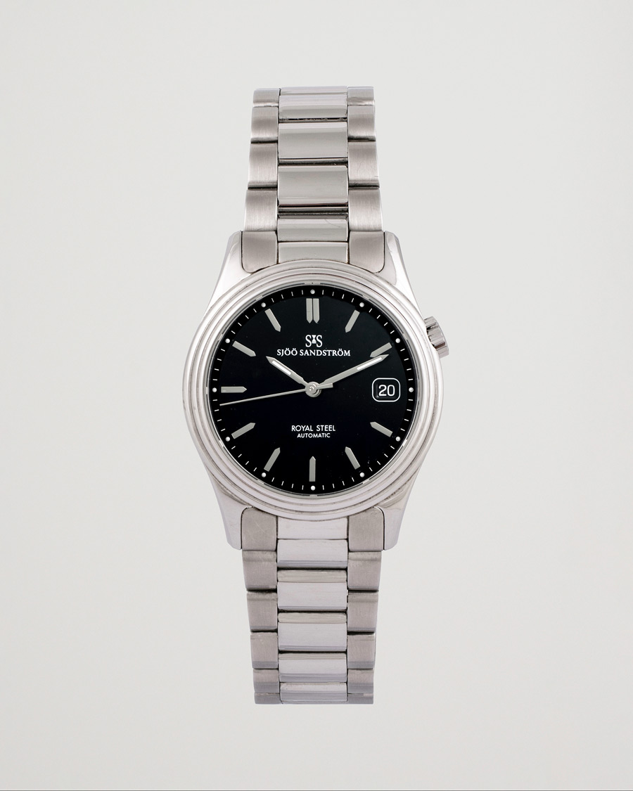 Heren | Sjöö Sandström Pre-Owned Royal Steel Classic 36mm 1636-1 Silver | Sjöö Sandström Pre-Owned | Royal Steel Classic 36mm 1636-1 Silver