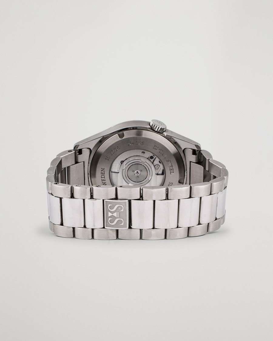 Heren | Sjöö Sandström Pre-Owned Royal Steel Classic 36mm 1636-1 Silver | Sjöö Sandström Pre-Owned | Royal Steel Classic 36mm 1636-1 Silver