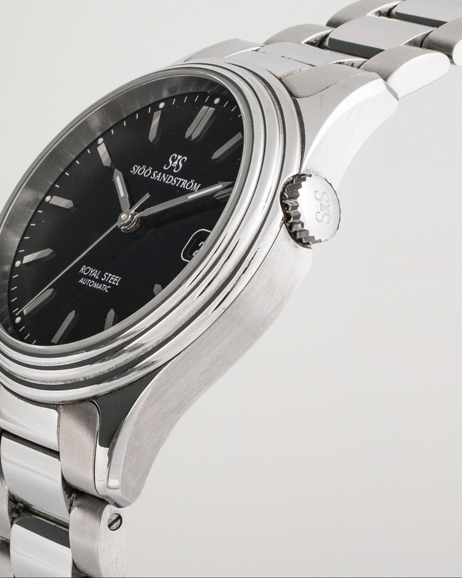 Heren | Sjöö Sandström Pre-Owned Royal Steel Classic 36mm 1636-1 Silver | Sjöö Sandström Pre-Owned | Royal Steel Classic 36mm 1636-1 Silver