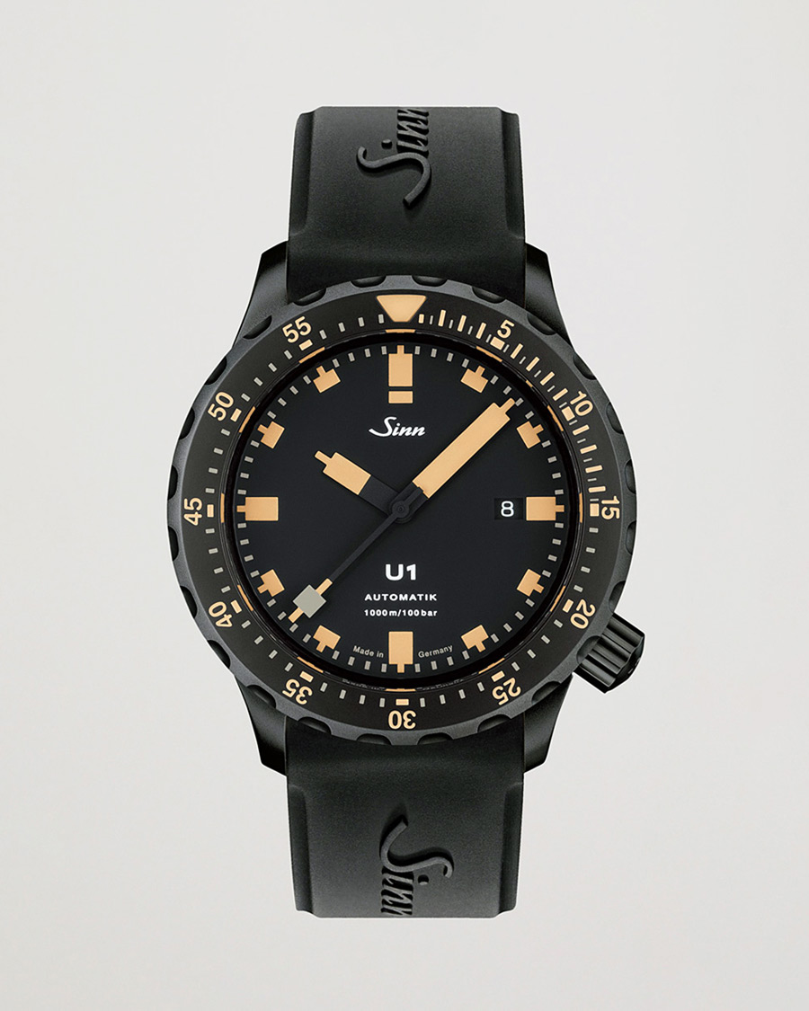 Heren | Sinn Pre-Owned U1 Black Hard Coating Diving Watch Silver | Sinn Pre-Owned | U1 Black Hard Coating Diving Watch Silver