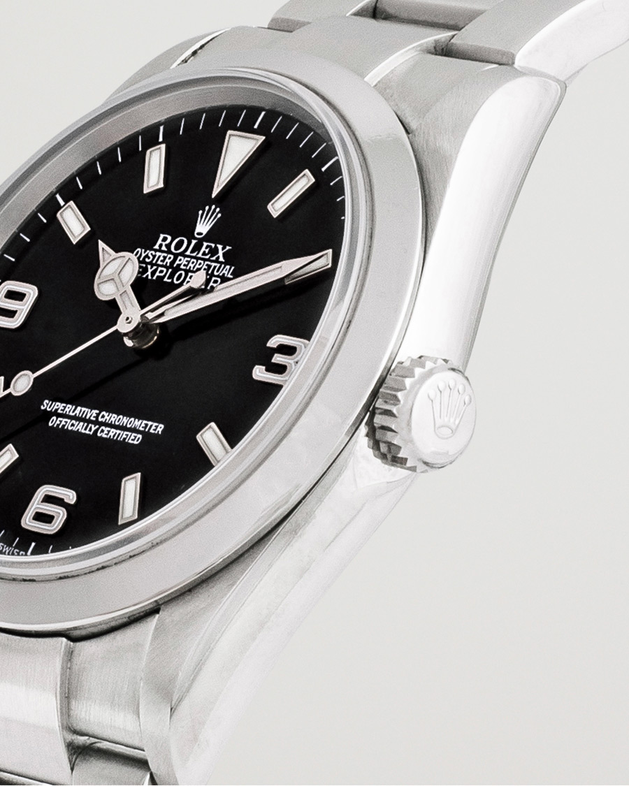 Heren | Rolex Pre-Owned Explorer 114270 Oyster Perpetual Silver | Rolex Pre-Owned | Explorer 114270 Oyster Perpetual Silver
