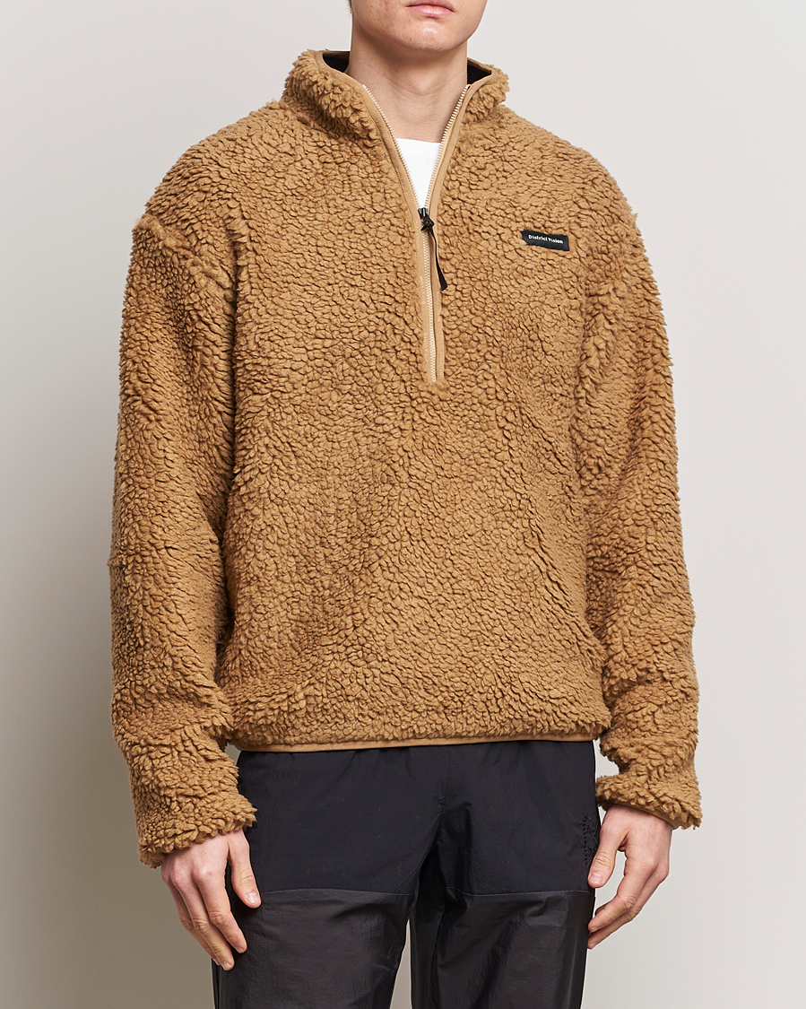 Heren | Fleece truien | District Vision | Half Zip Pile Fleece Sand