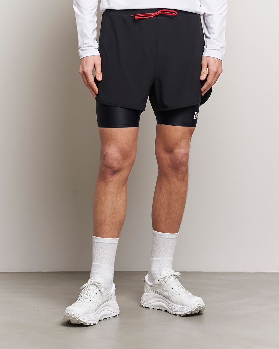 Heren | Kleding | District Vision | Layered Trail Shorts Black