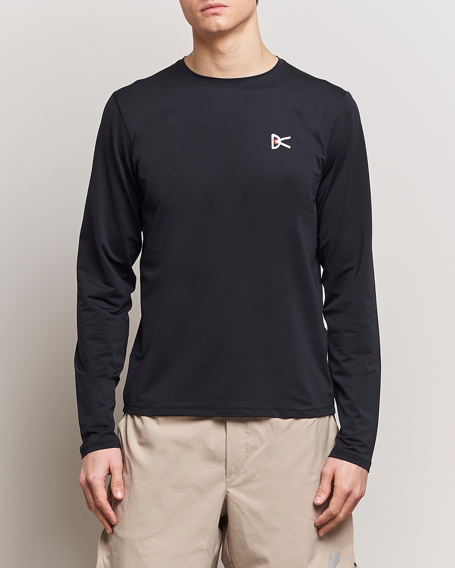 Heren | T-shirts met lange mouwen | District Vision | Lightweight Long Sleeve T-Shirt Black