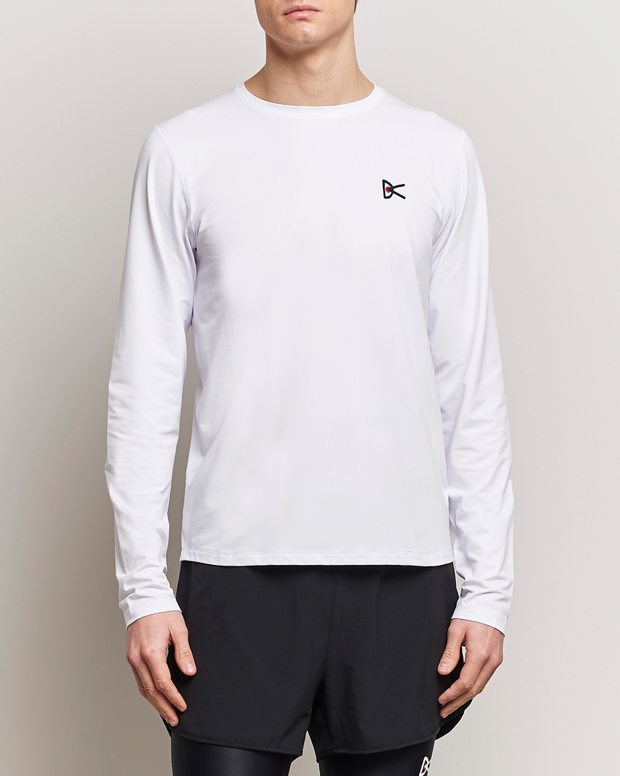 Heren | T-shirts met lange mouwen | District Vision | Lightweight Long Sleeve T-Shirt White