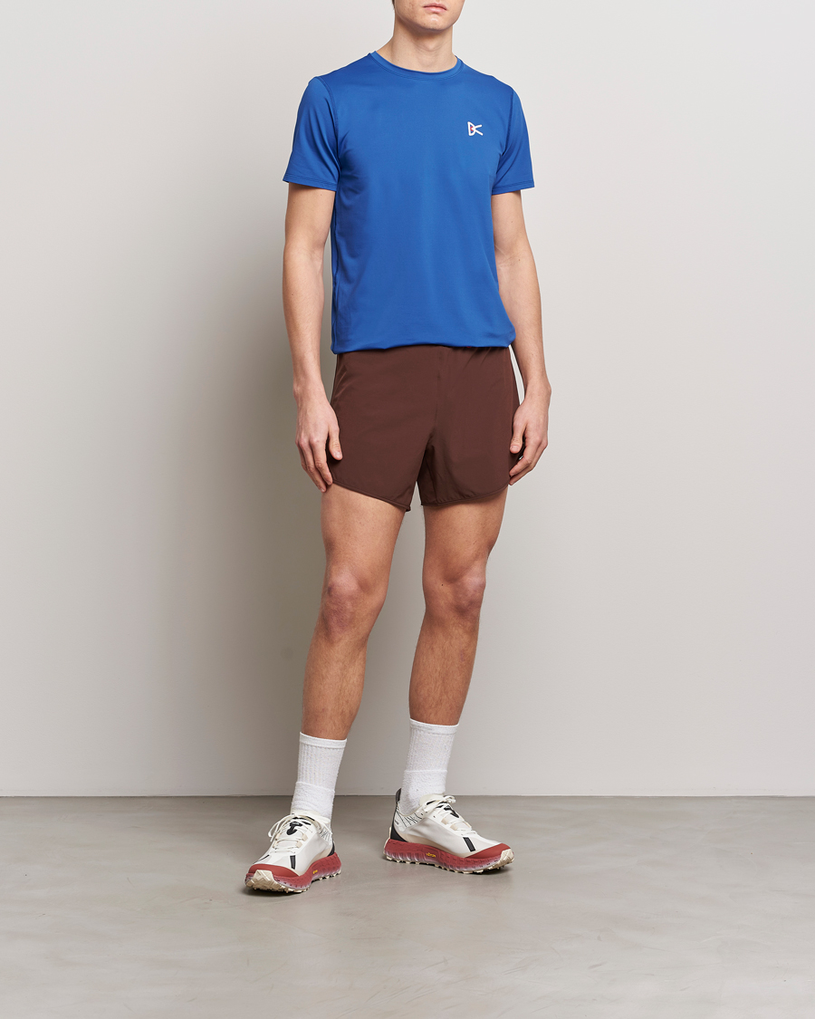 Heren | T-shirts | District Vision | Lightweight Short Sleeve T-Shirts Ocean Blue