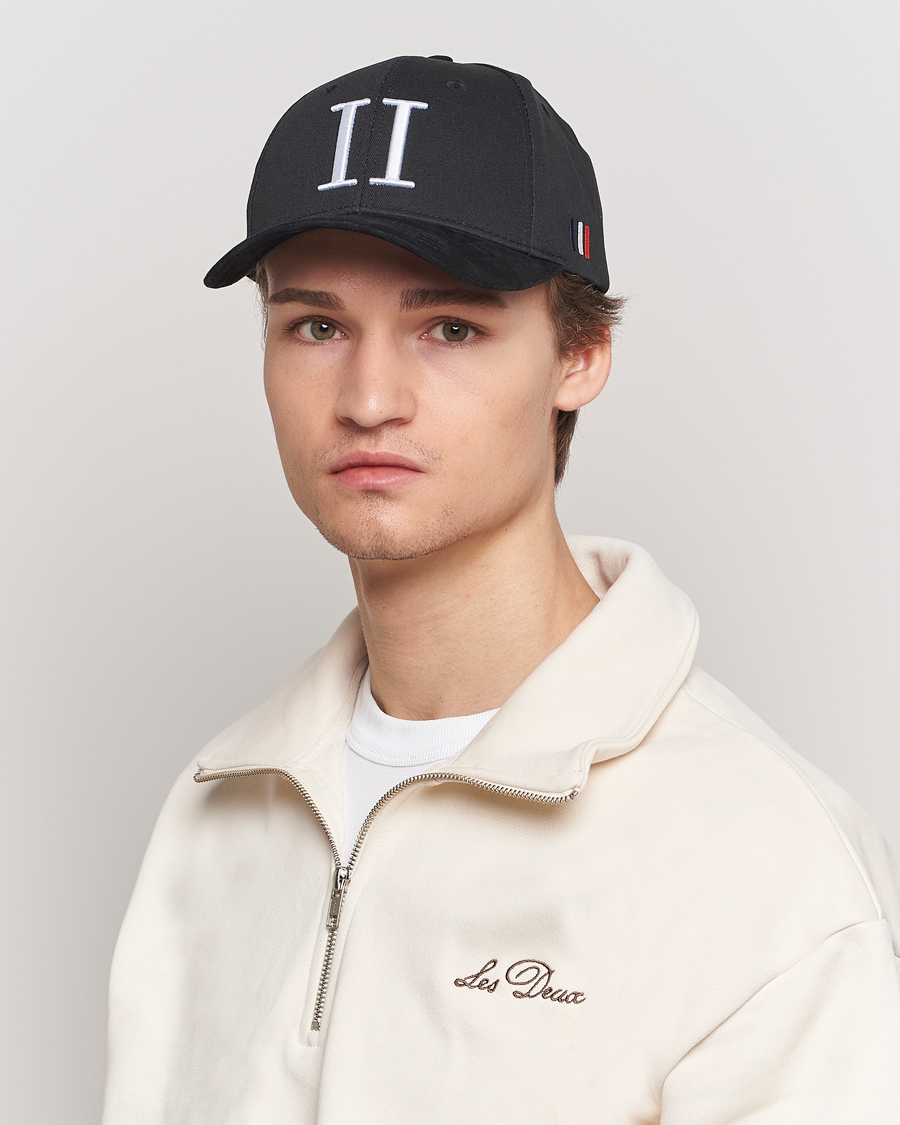 Heren | LES DEUX | LES DEUX | Baseball Cap Suede II Black/White