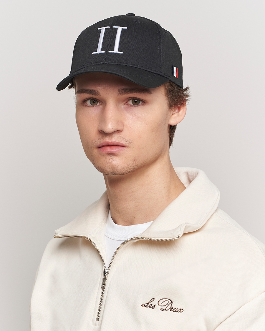 Heren | LES DEUX | LES DEUX | Encore Organic Cotton Baseball Cap II Black/White