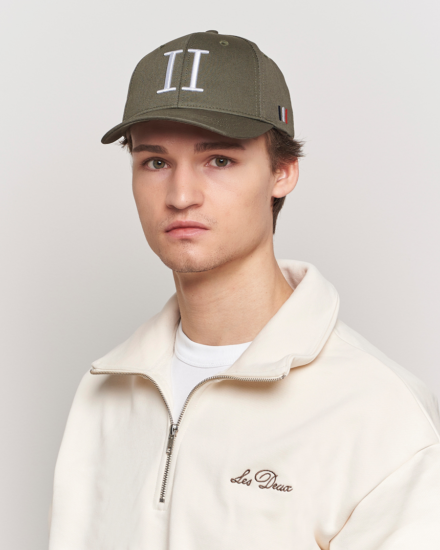 Heren | LES DEUX | LES DEUX | Encore Organic Cotton Baseball Cap II Dark Green