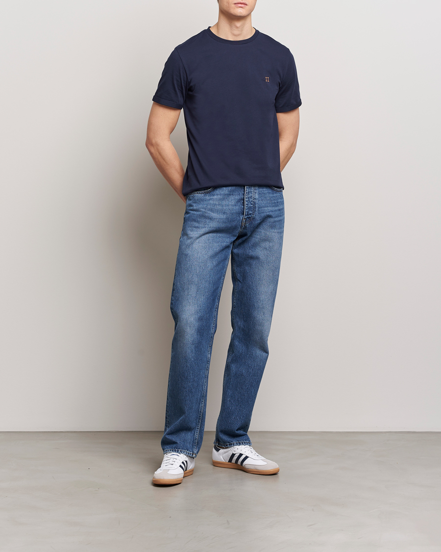 Heren | T-shirts | LES DEUX | Nørregaard Cotton T-Shirt Navy