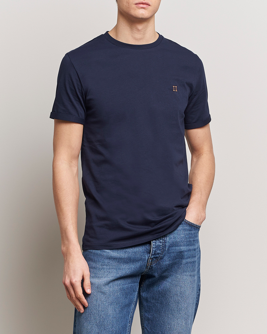 Heren | LES DEUX | LES DEUX | Nørregaard Cotton T-Shirt Navy