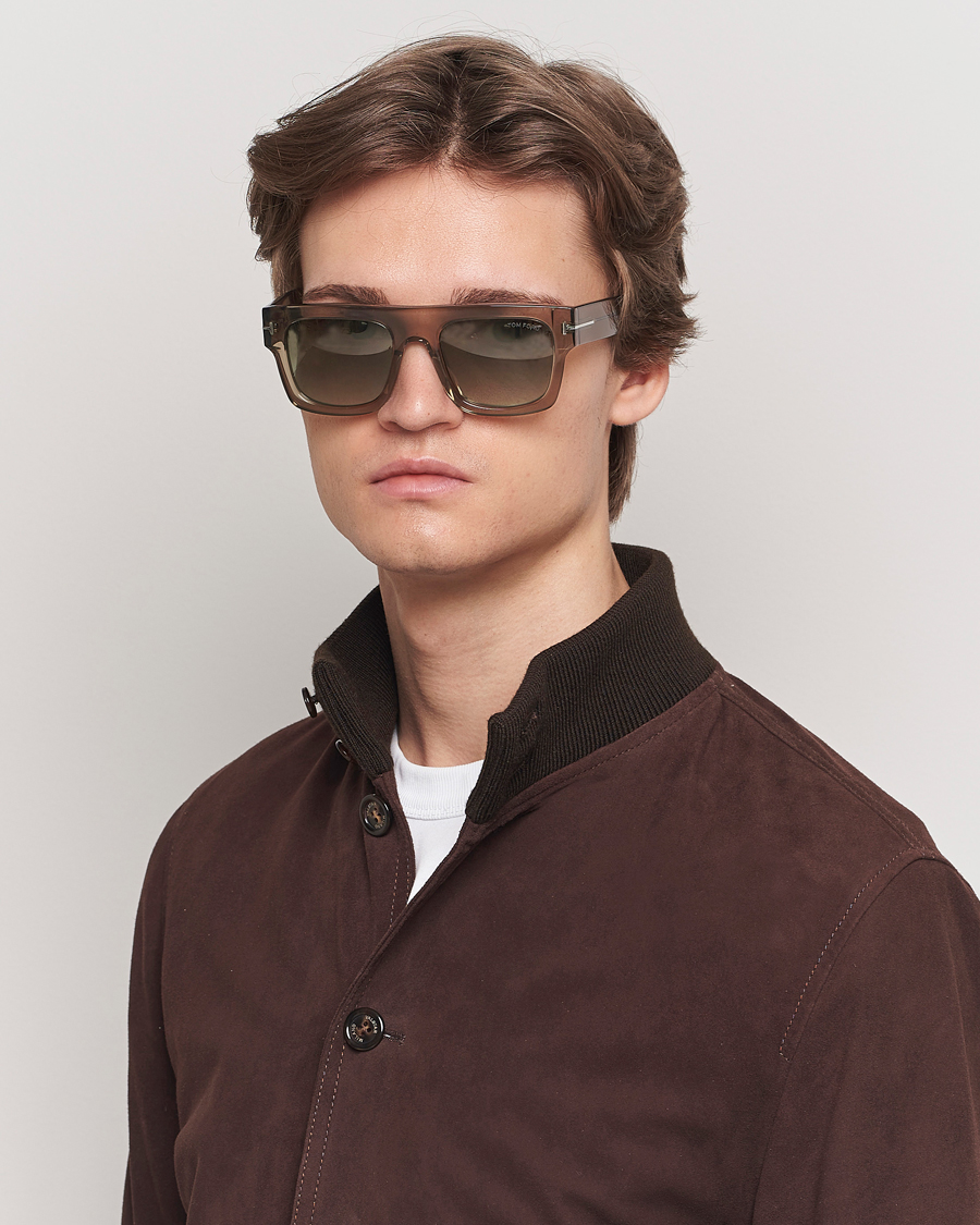 Heren | Nieuws | Tom Ford | Fausto FT0711 Sunglasses Brown/Green