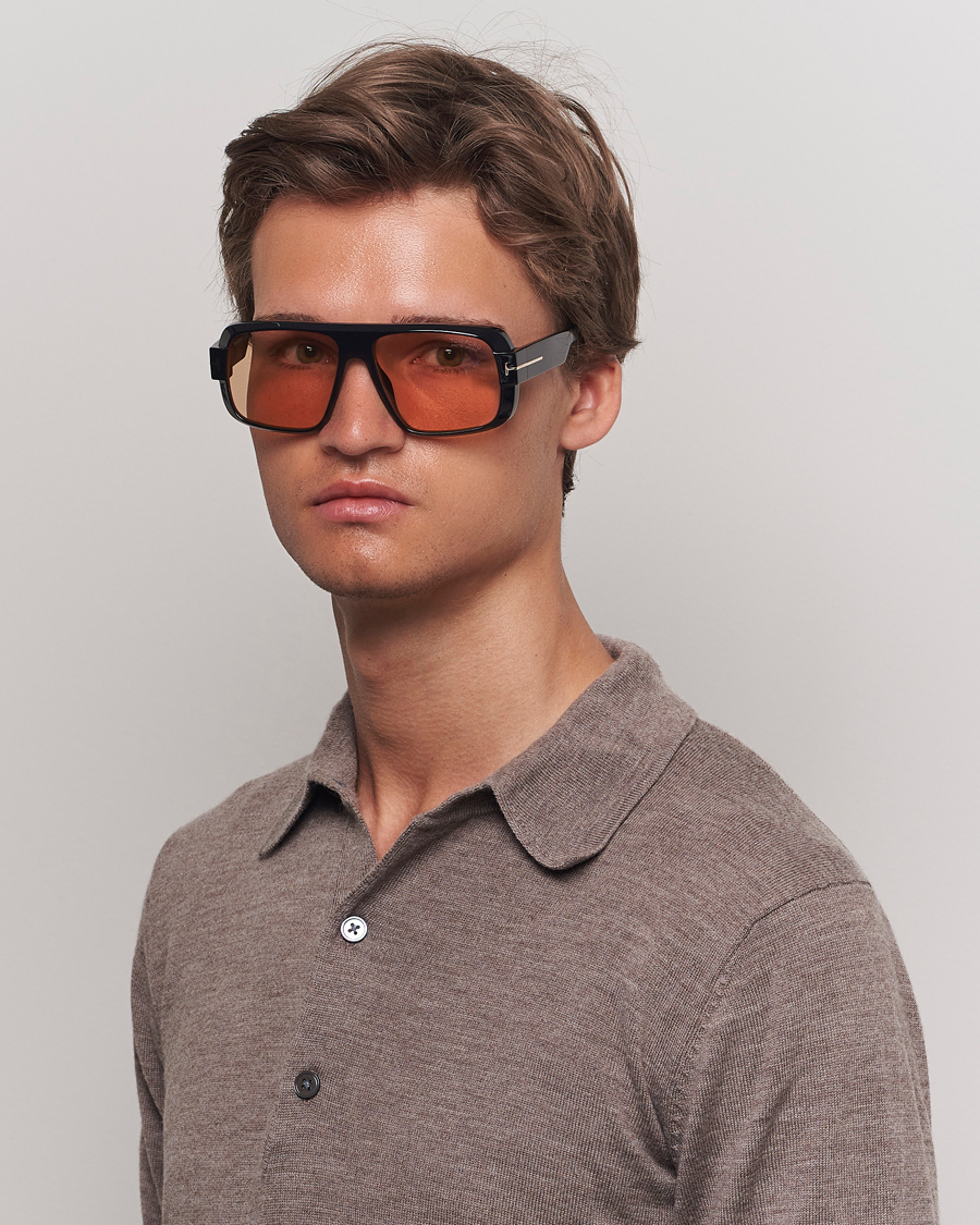 Heren | Zonnebrillen | Tom Ford | Turner FT1101 Sunglasses Black/Brown