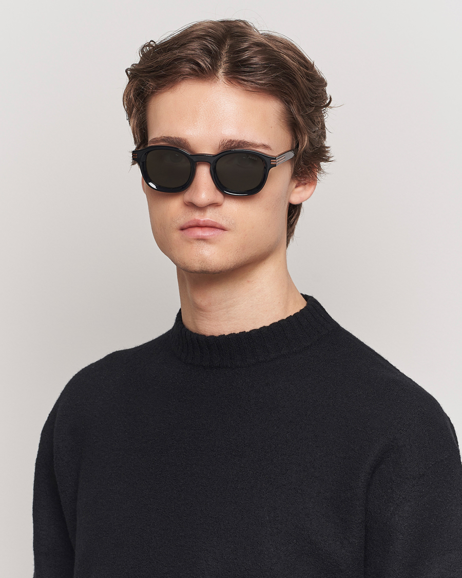 Heren | Italian Department | Zegna | EZ0229 Sunglasses Black/Green