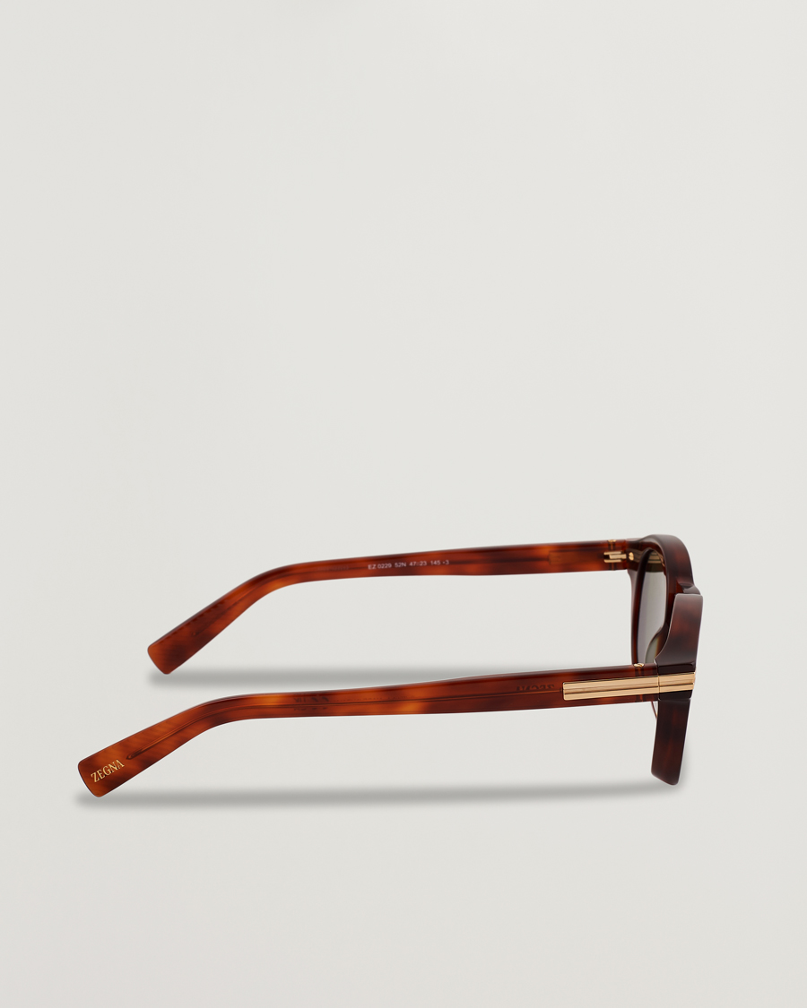 Heren | Zonnebrillen | Zegna | EZ0229 Sunglasses Dark Havana/Green