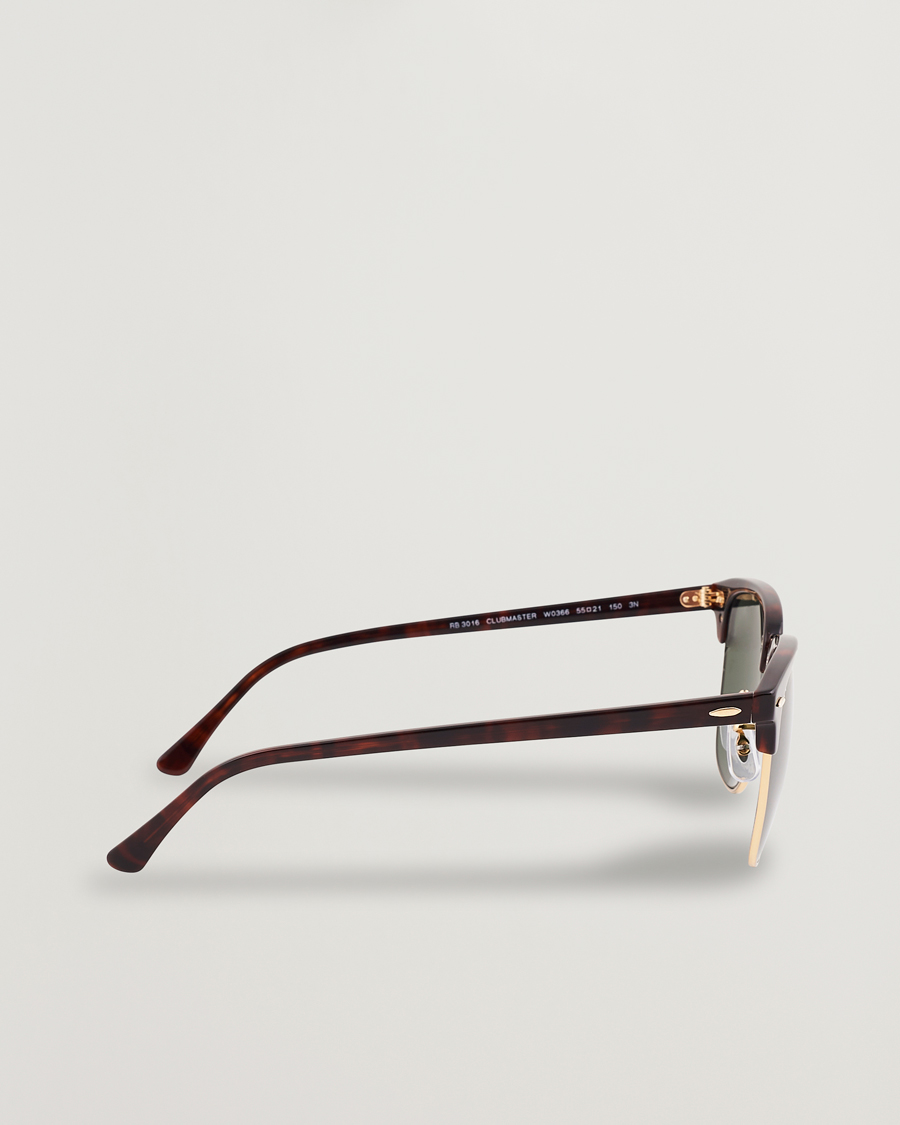 Heren | Zonnebrillen | Ray-Ban | Clubmaster Sunglasses Mock Tortoise/Crystal Green