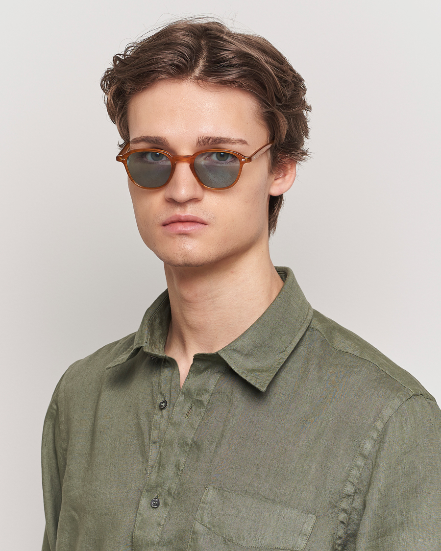 Heren |  | Garrett Leight | Gilbert 46 Sunglasses Light Brown