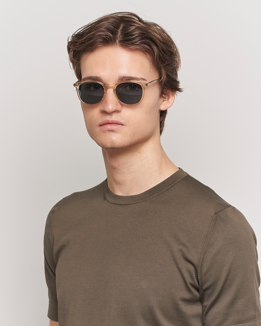 Heren |  | Garrett Leight | Kinney 49 Sunglasses Transparent/Blue