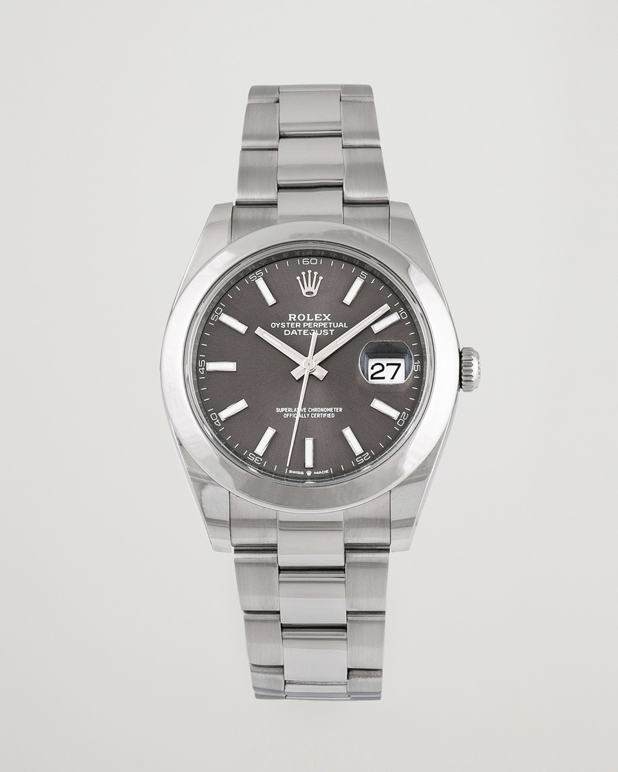 Heren | Rolex Pre-Owned Datejust 41 126300 Silver | Rolex Pre-Owned | Datejust 41 126300 Silver