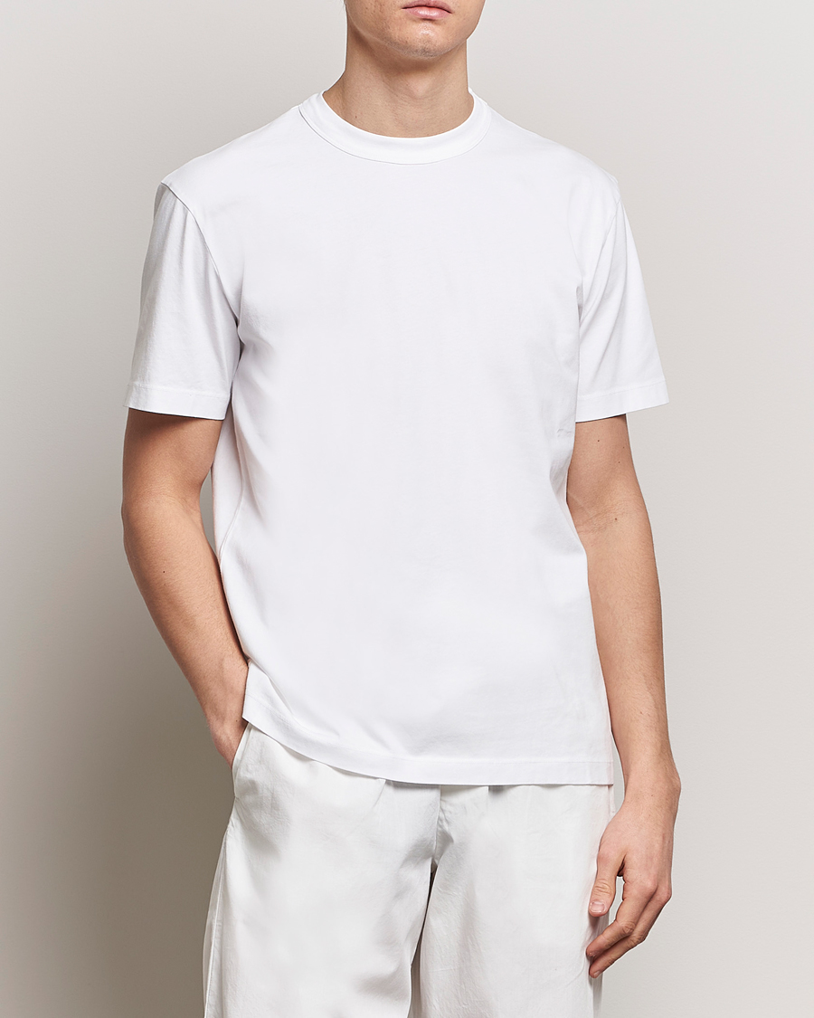 Heren | T-shirts | Tekla | Organic Cotton Sleeping T-Shirt White