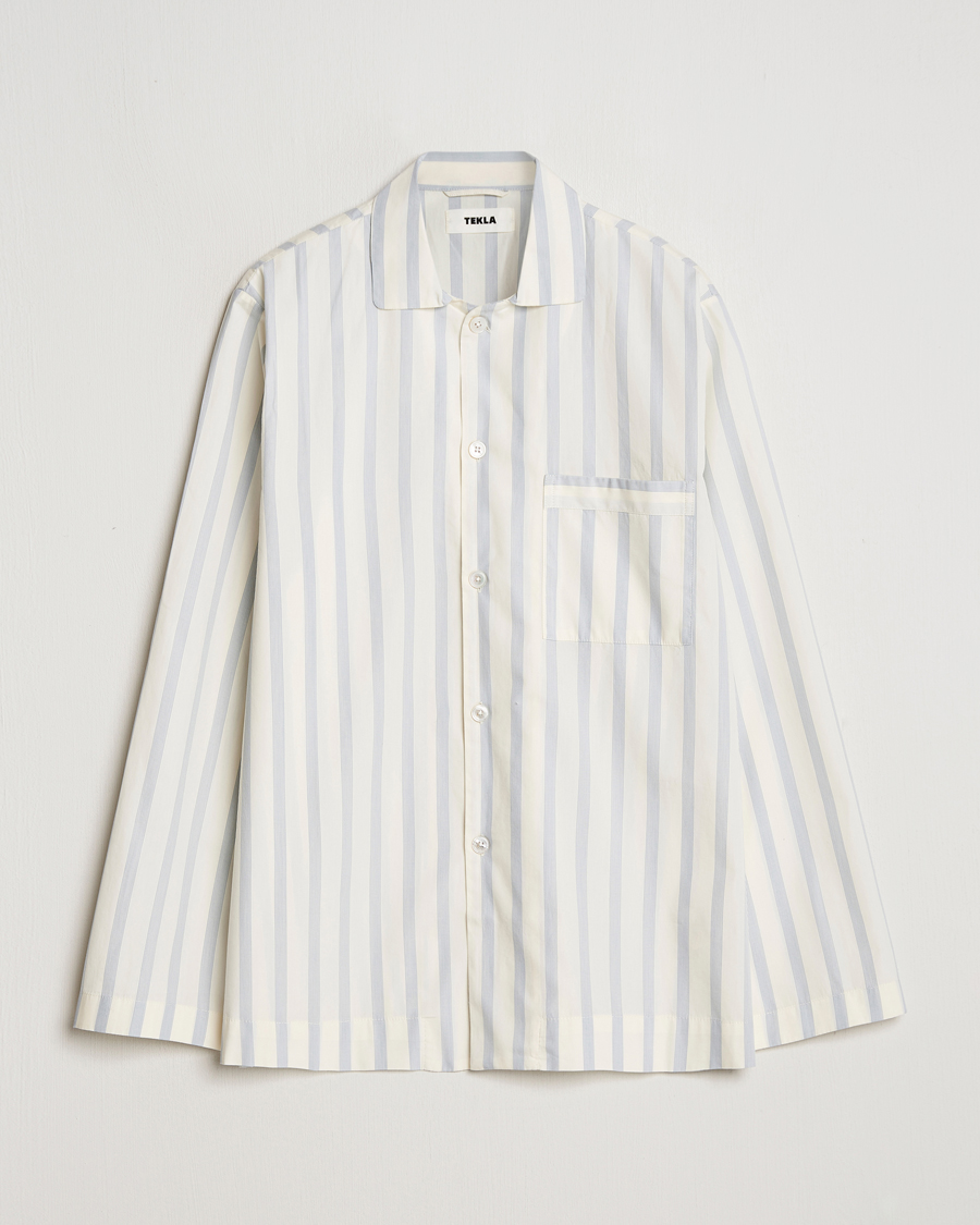 Heren | Pyjama's en gewaden | Tekla | Poplin Pyjama Shirt Needle Stripes
