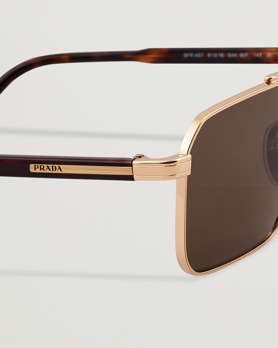 Heren | Zonnebrillen | Prada Eyewear | Prada 0PR A57S Metal Sunglasses Gold