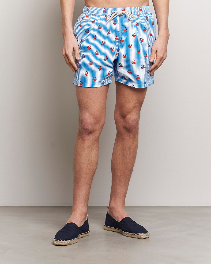 Heren |  | MC2 Saint Barth | Printed Swim Shorts Crabs Stripes