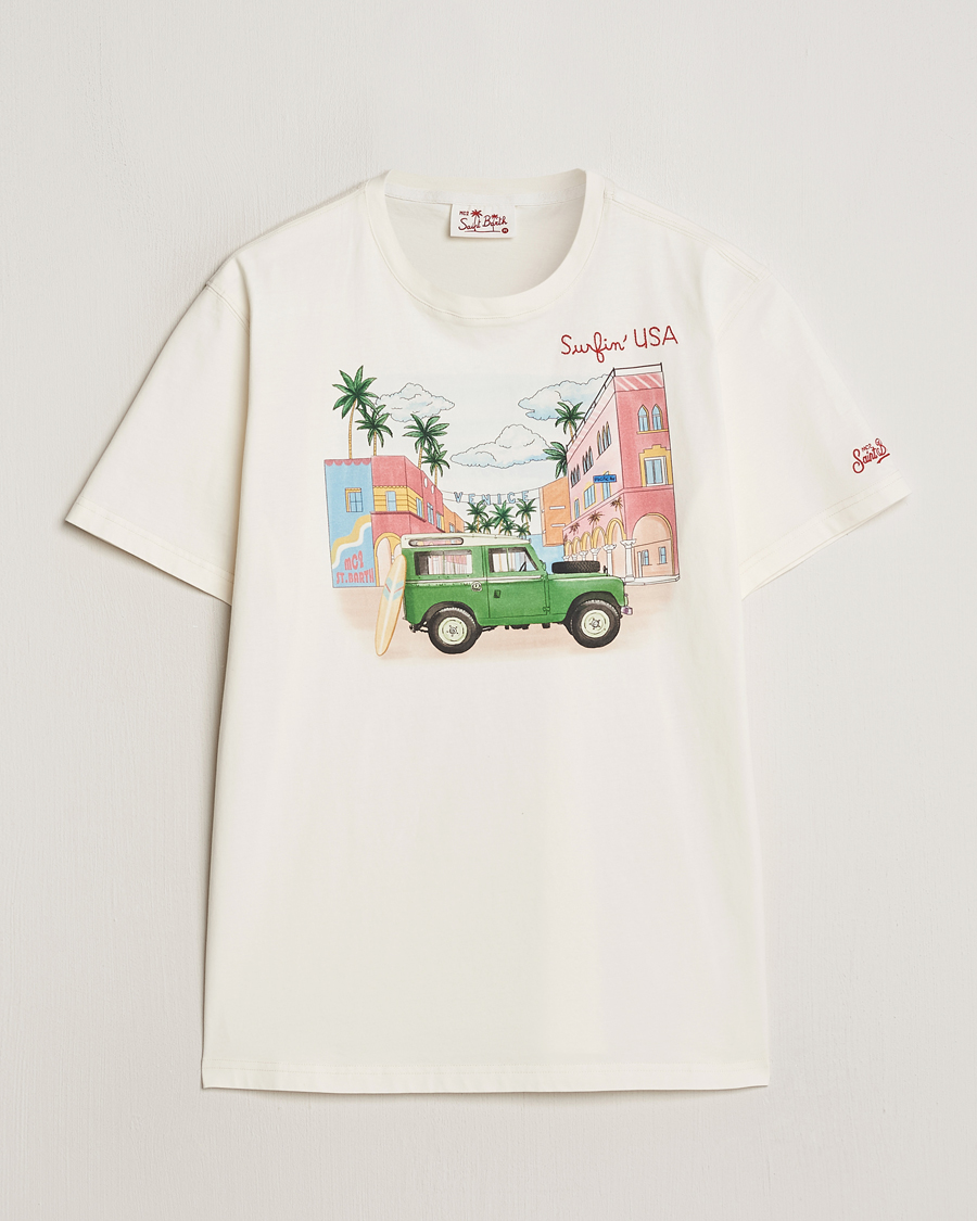 Heren | T-shirts | MC2 Saint Barth | Printed Cotton T-Shirt Surfing USA