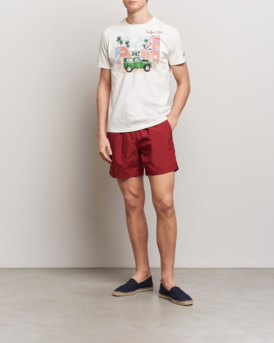 Heren | T-shirts | MC2 Saint Barth | Printed Cotton T-Shirt Surfing USA