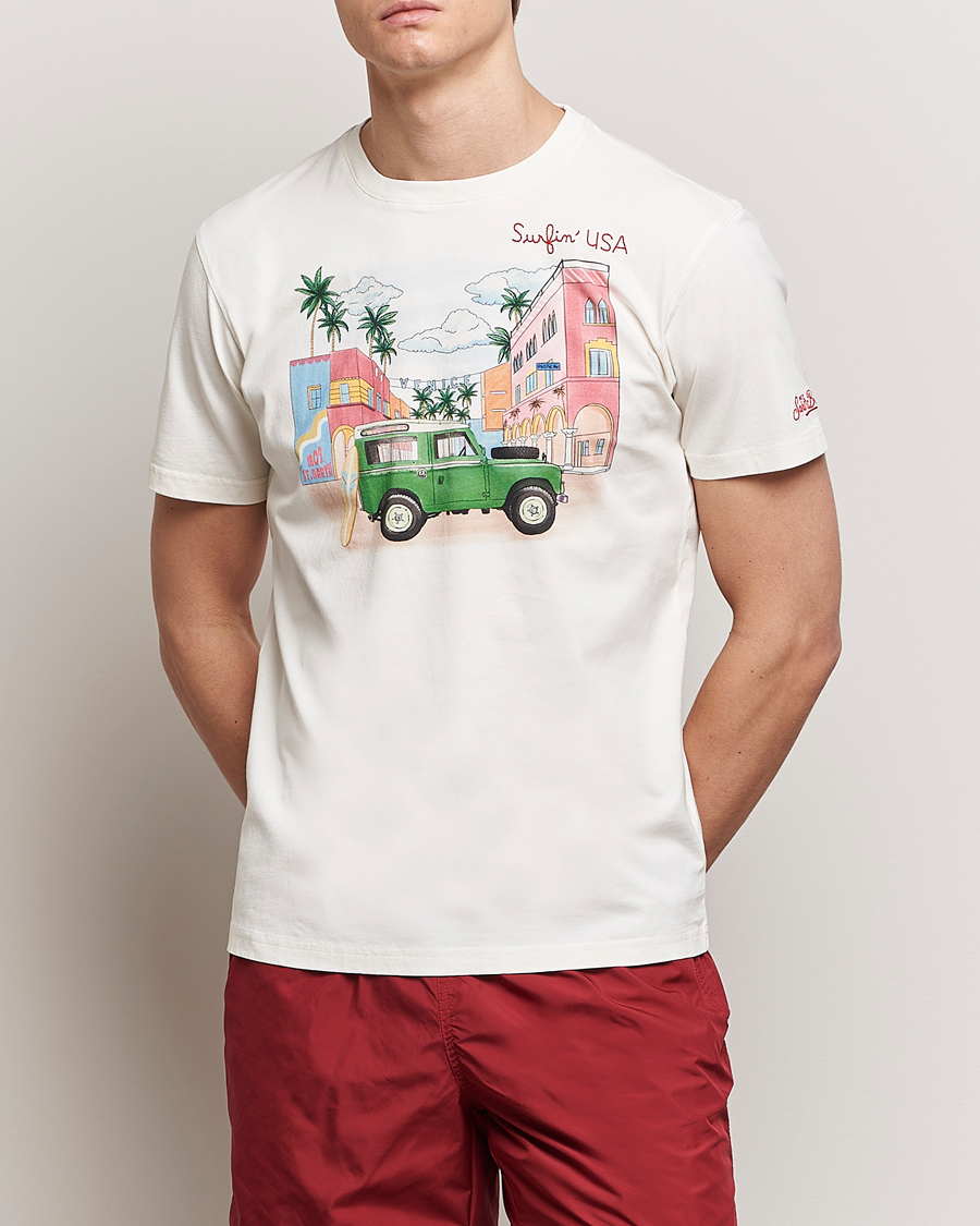 Heren | T-shirts | MC2 Saint Barth | Printed Cotton T-Shirt Surfing USA