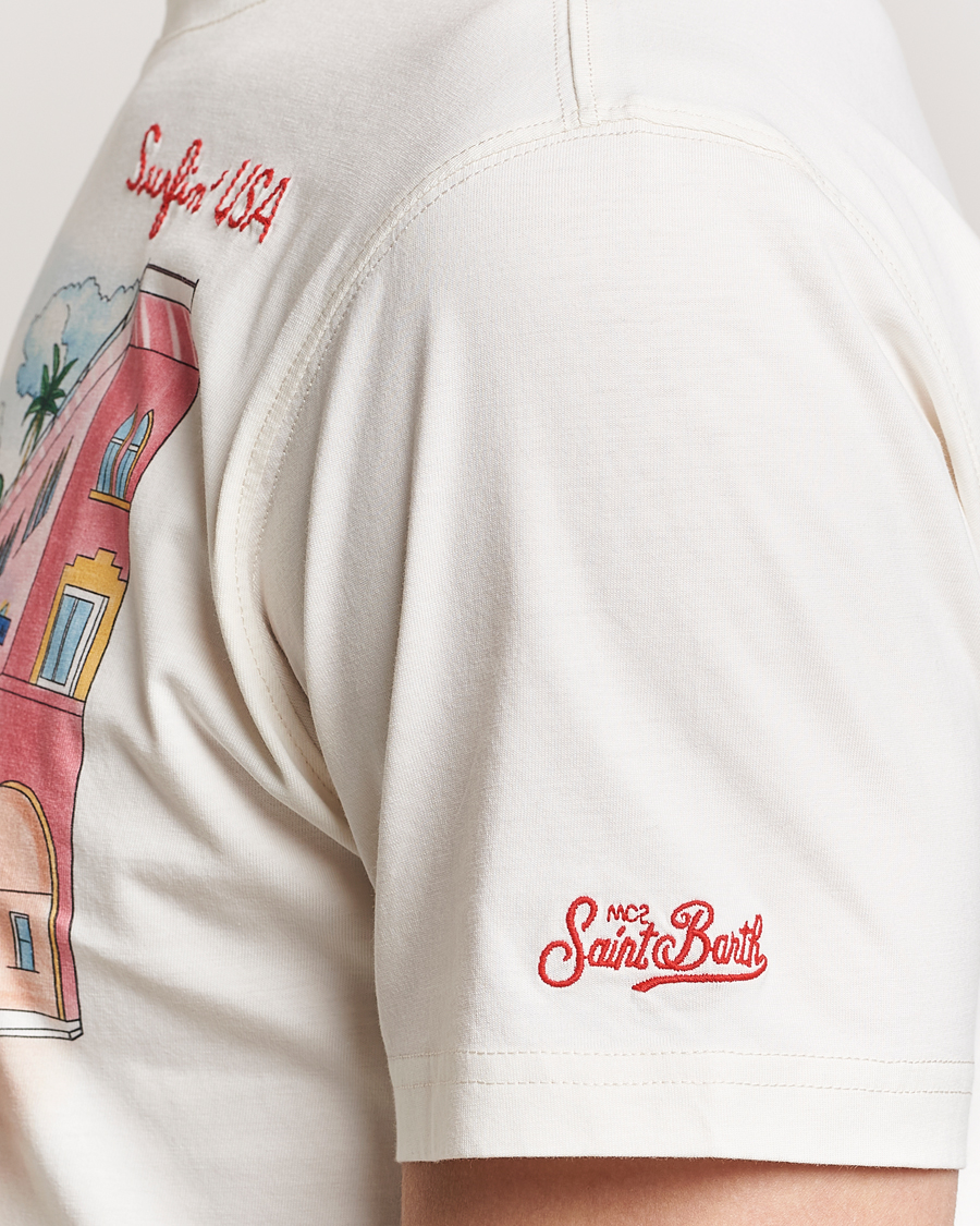 Heren | T-shirts | MC2 Saint Barth | Printed Cotton T-Shirt Surfing USA
