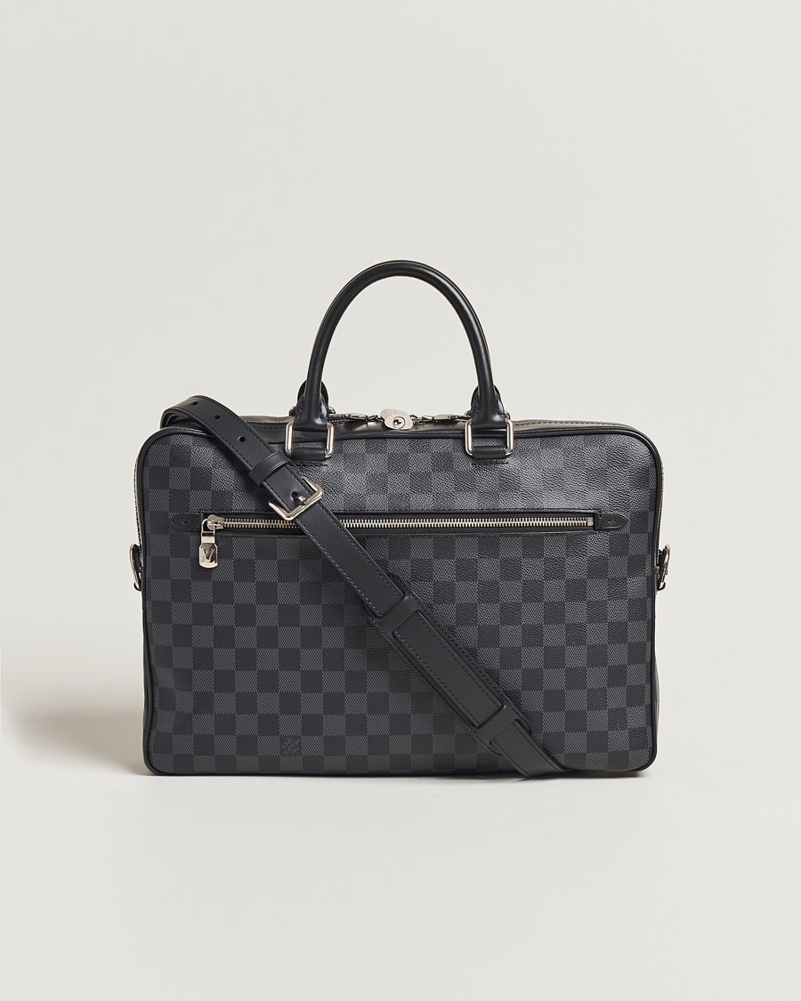 Heren | Louis Vuitton Pre-Owned Porte Document Business Damier Graphite | Louis Vuitton Pre-Owned | Porte Document Business Damier Graphite