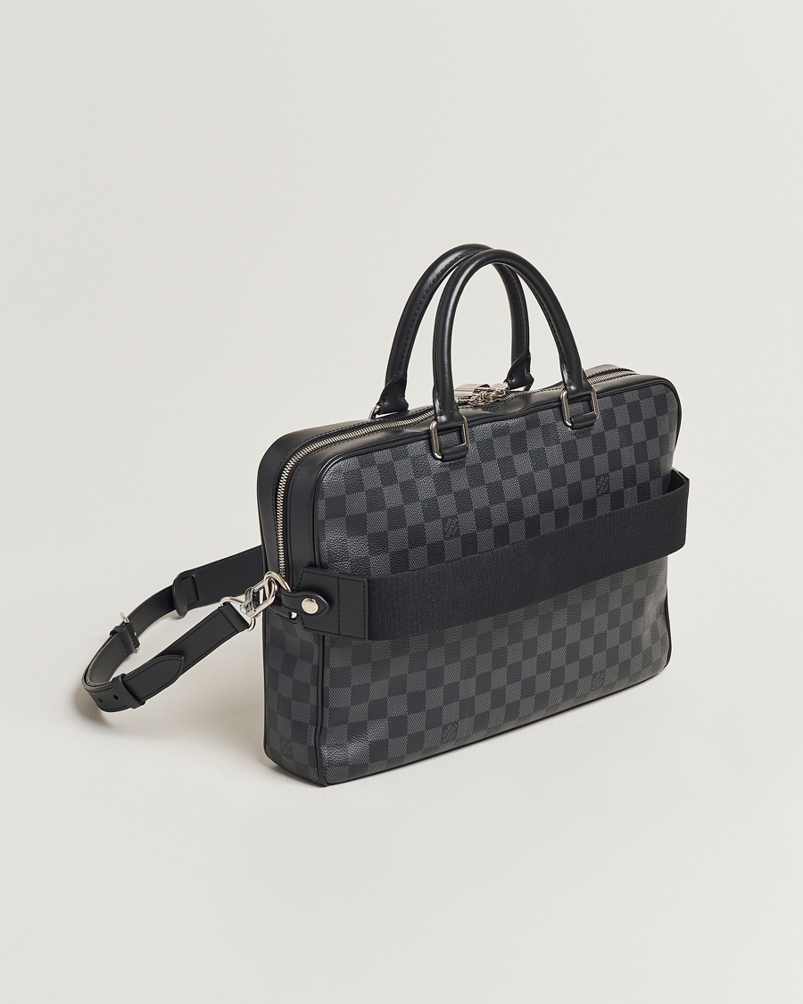 Heren | Louis Vuitton Pre-Owned Porte Document Business Damier Graphite | Louis Vuitton Pre-Owned | Porte Document Business Damier Graphite
