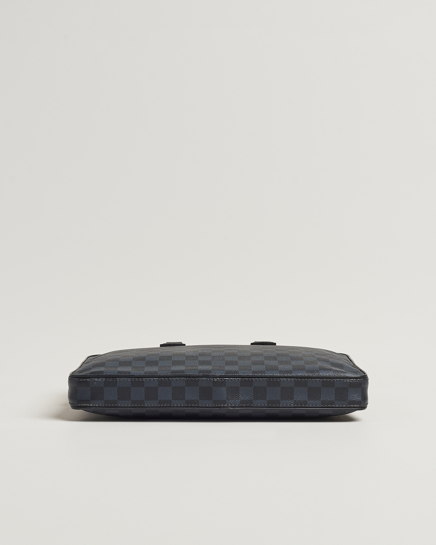 Heren | Louis Vuitton Pre-Owned Dandy Slim Briefcase Damier Navy | Louis Vuitton Pre-Owned | Dandy Slim Briefcase Damier Navy