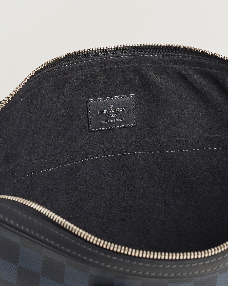 Heren | Louis Vuitton Pre-Owned Dandy Slim Briefcase Damier Navy | Louis Vuitton Pre-Owned | Dandy Slim Briefcase Damier Navy