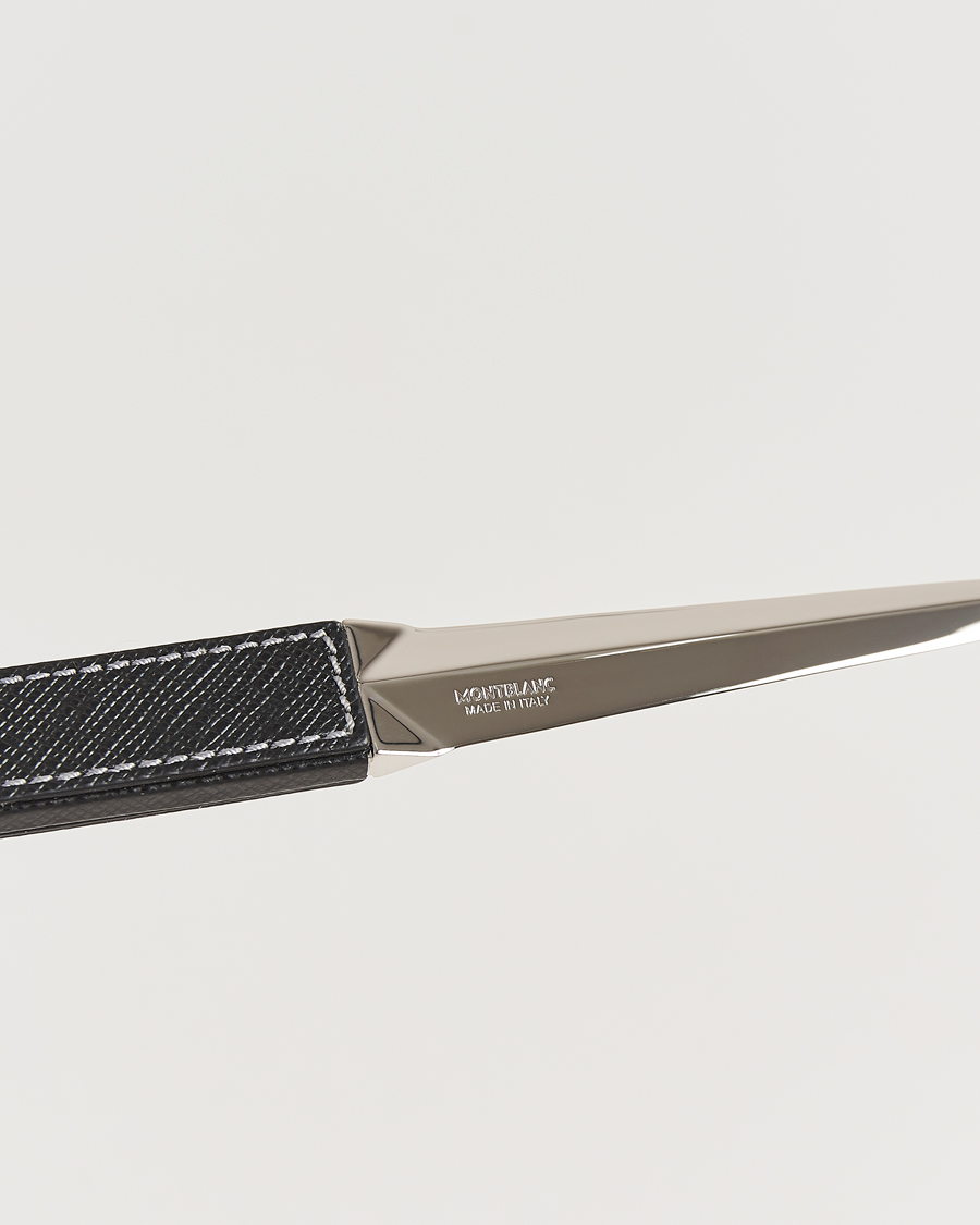 Heren | Thuis | Montblanc | Letter Opener in Steel and Leather Black