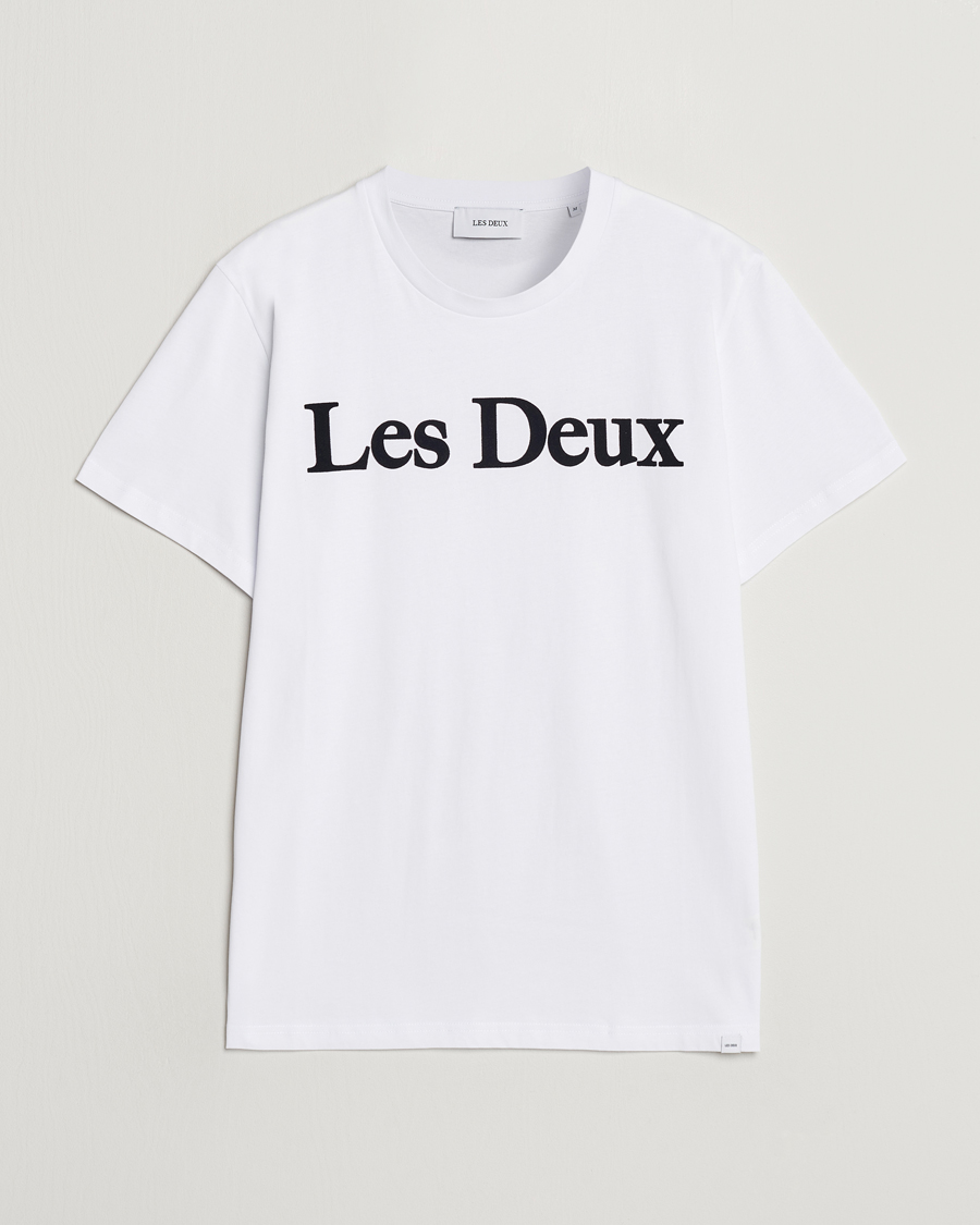 Heren | T-shirts | LES DEUX | Charles Logo T-Shirt Wihte