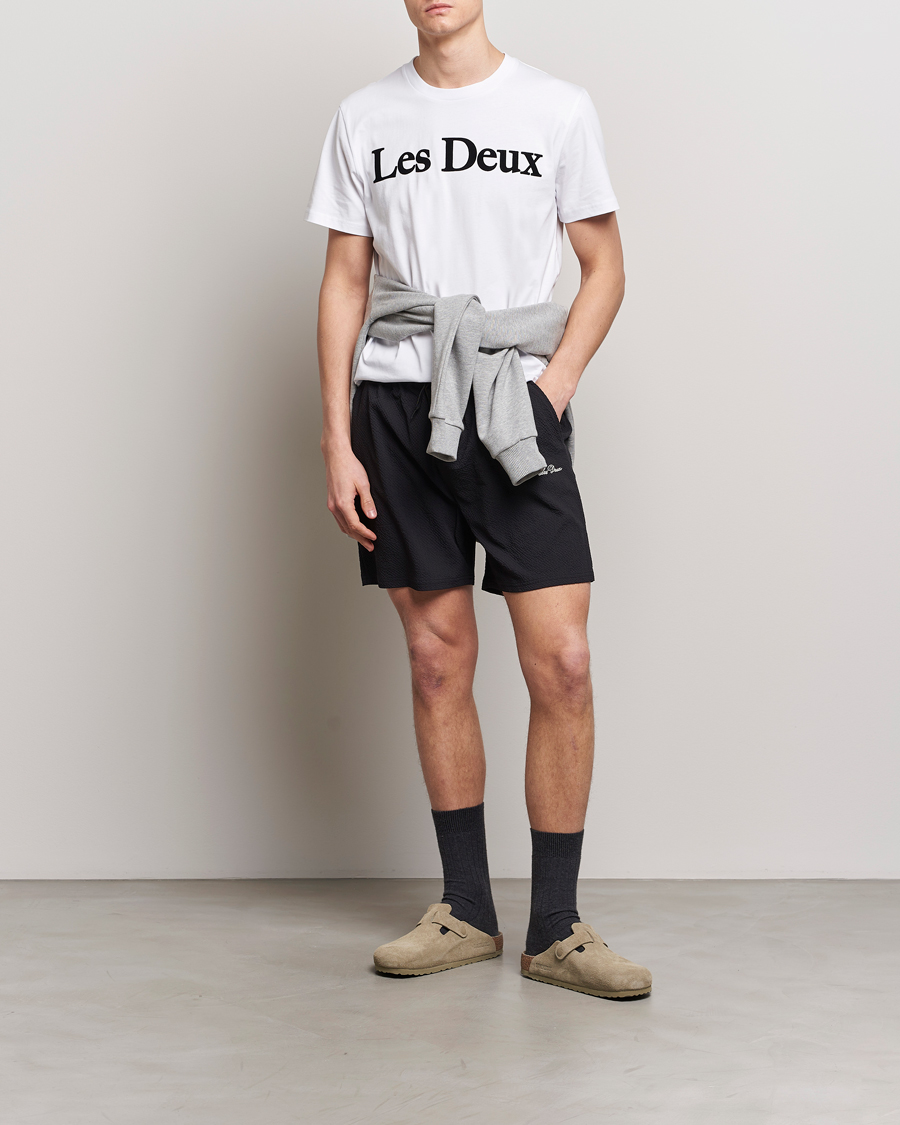 Heren | T-shirts | LES DEUX | Charles Logo T-Shirt Wihte