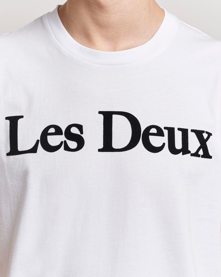 Heren | T-shirts | LES DEUX | Charles Logo T-Shirt Wihte