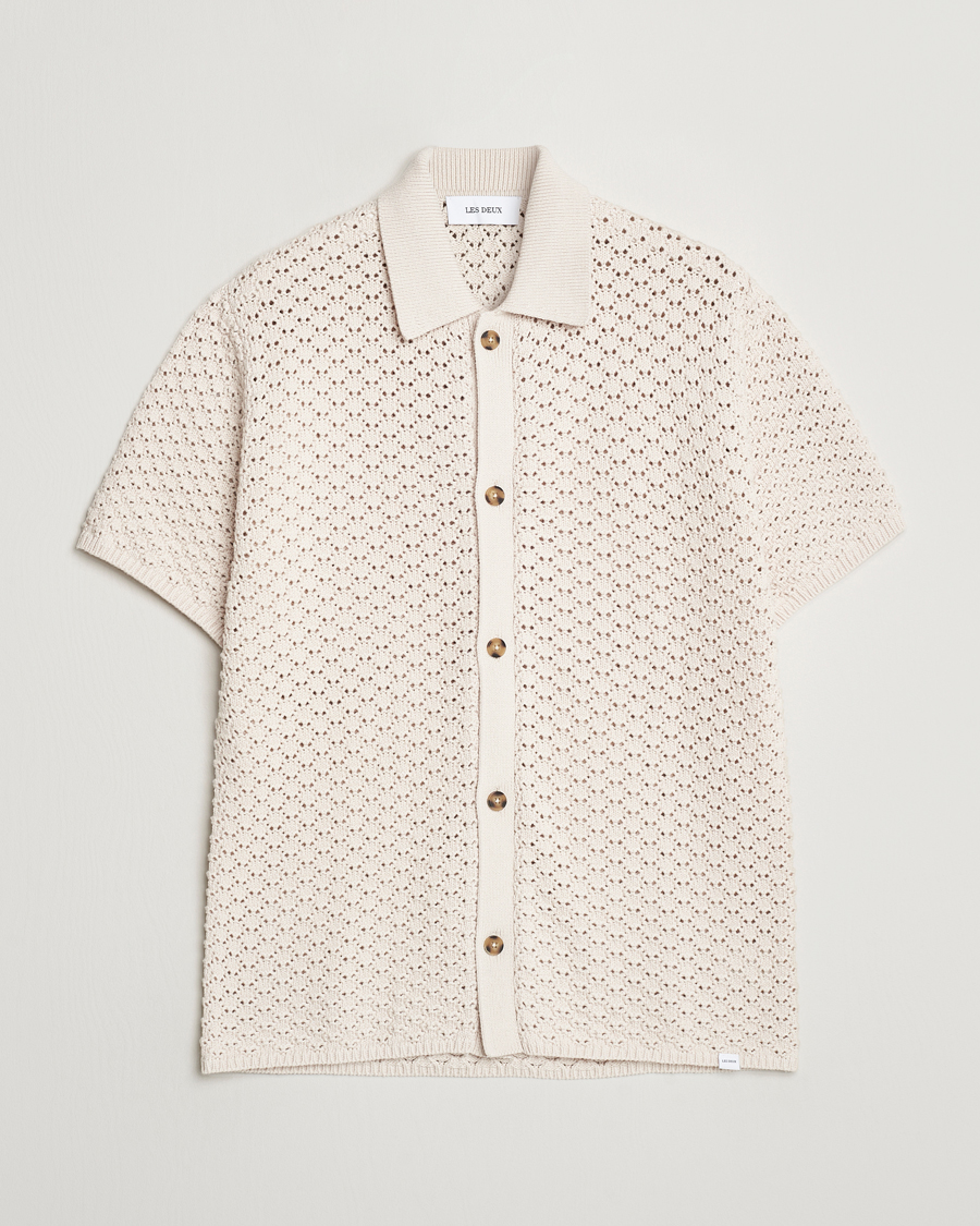 Heren | Overhemden | LES DEUX | Gideon Knitted Shirt Ivory