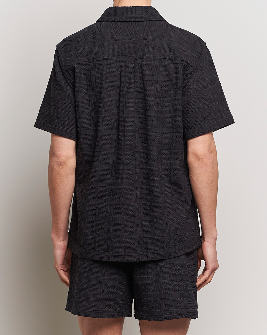 Heren | Overhemden | LES DEUX | Charlie Short Sleeve Knitted Shirt Black
