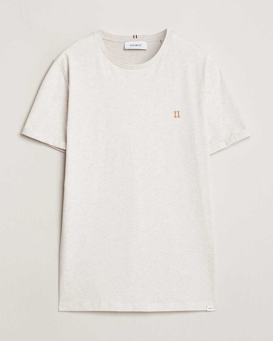 Heren | T-shirts | LES DEUX | Nørregaard Cotton T-Shirt Ivory Melange