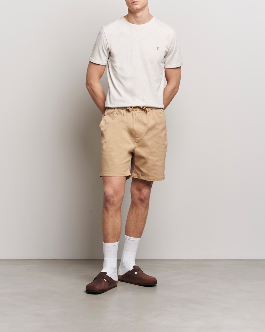 Heren | T-shirts | LES DEUX | Nørregaard Cotton T-Shirt Ivory Melange