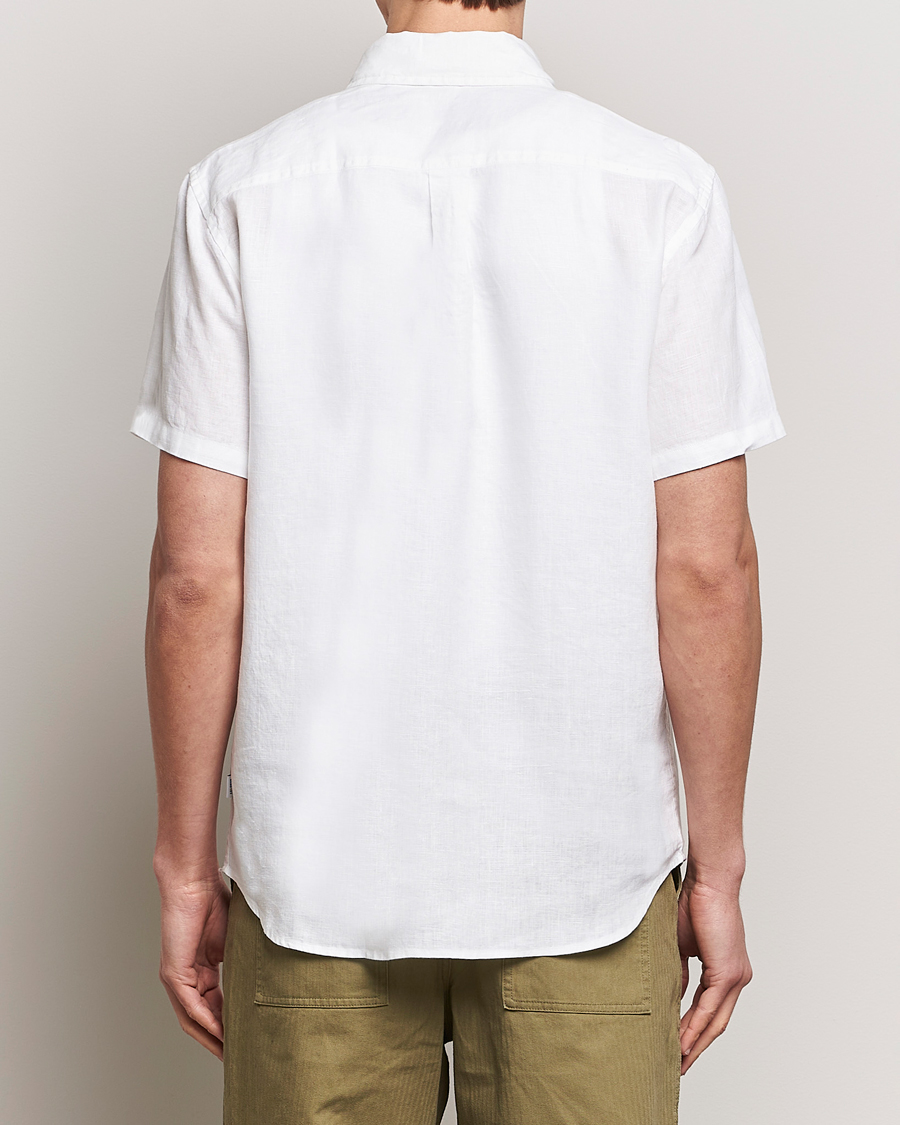 Heren | Overhemden | LES DEUX | Kris Short Sleeve Linen Shirt White
