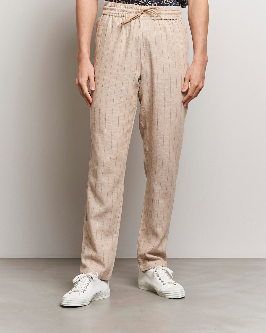 Heren | LES DEUX | LES DEUX | Patrick Linen Pants Warm Sand